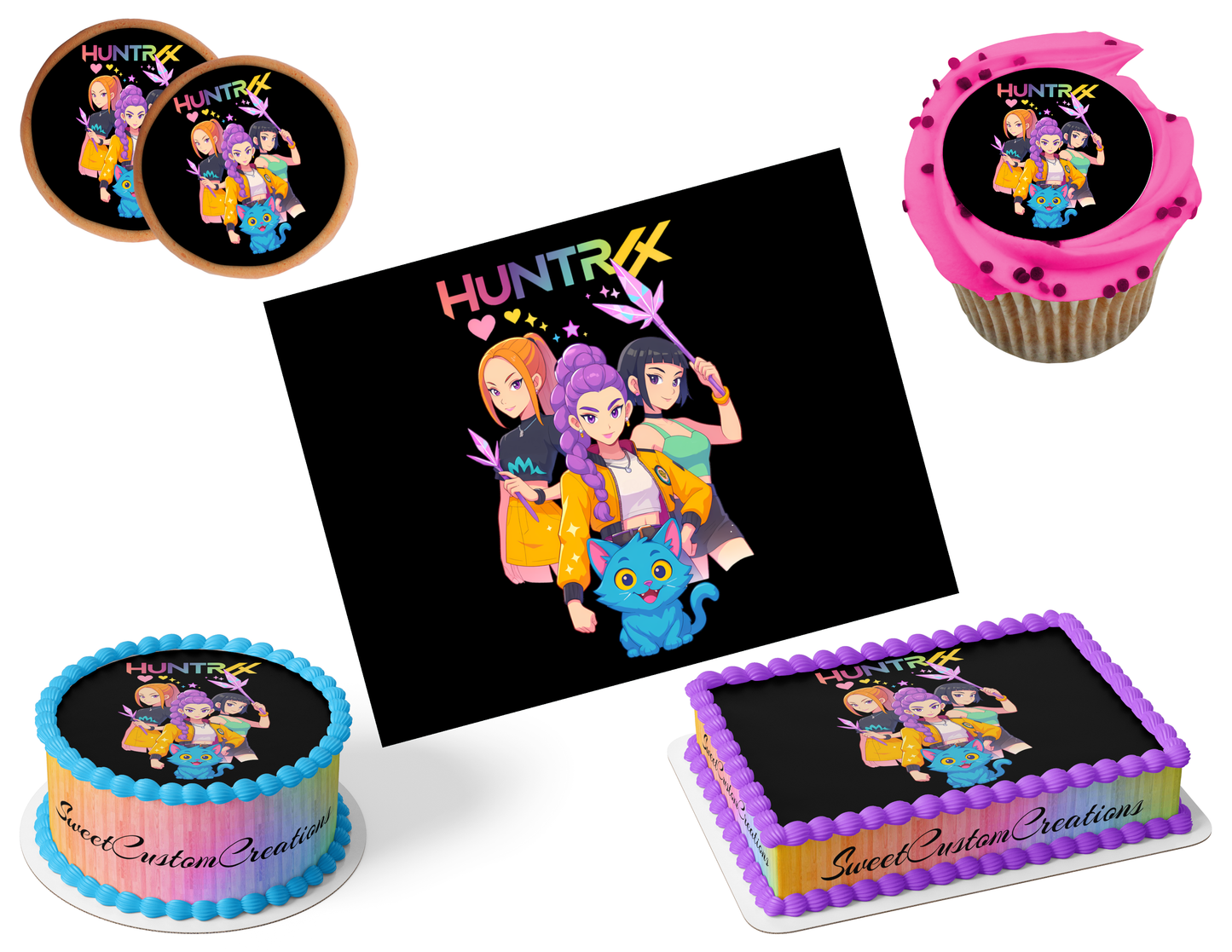 K-Pop Demon Hunters Edible Image Frosting Sheet #69 (80+ sizes)