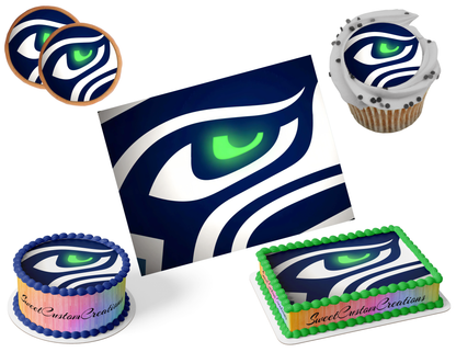 Seattle Seahawks Edible Image Frosting Sheet #6 (80+ sizes)