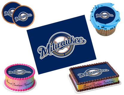 Milwaukee Brewers Edible Image Frosting Sheet #6 (80+ sizes)