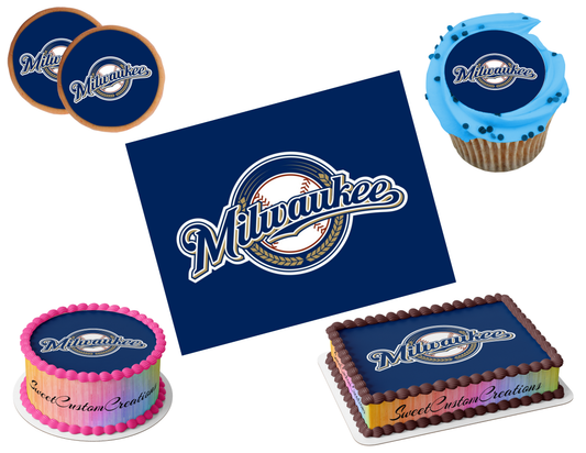 Milwaukee Brewers Edible Image Frosting Sheet #6 (80+ sizes)