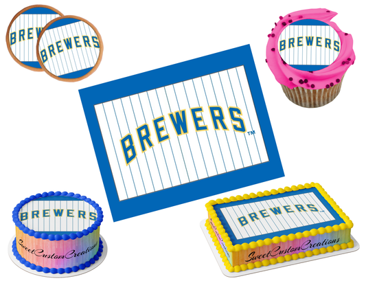 Milwaukee Brewers Edible Image Frosting Sheet #6Z (80+ sizes)