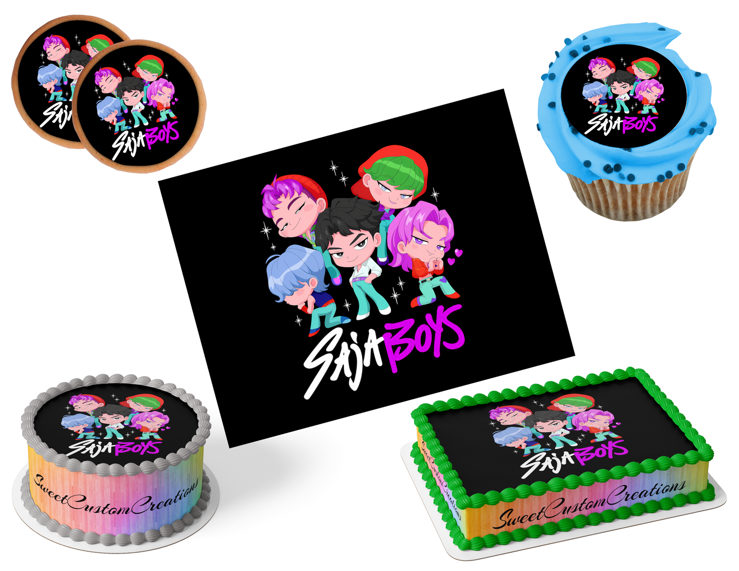 K-Pop Demon Hunters Edible Image Frosting Sheet #70 (80+ sizes)