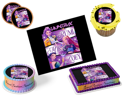 K-Pop Demon Hunters Edible Image Frosting Sheet #71 (80+ sizes)