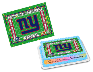 New York Giants Edible Image Frosting Sheet #75 (80+ sizes) – Sweet