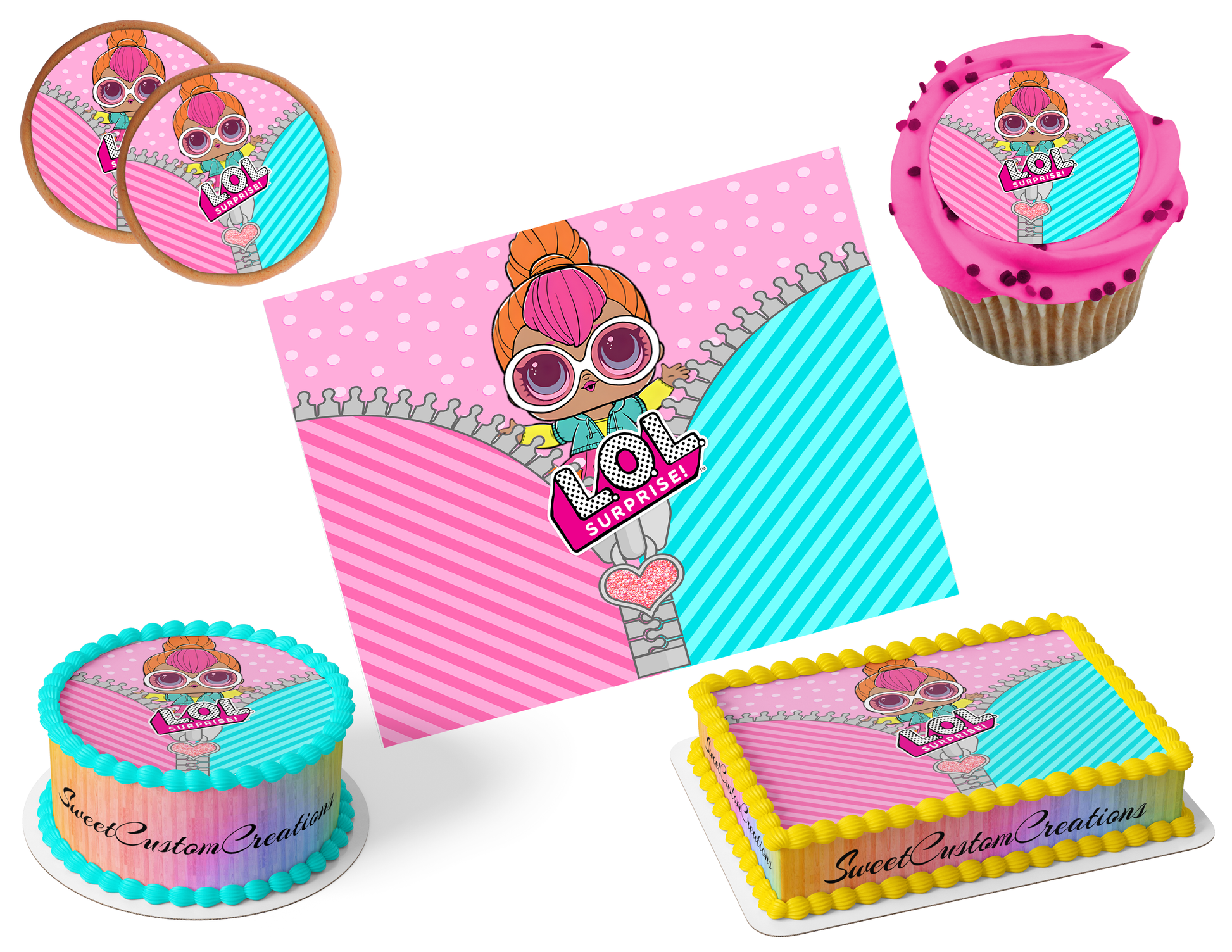 LOL Surprise Dolls Edible Image Frosting Sheet #76 (80+ sizes)
