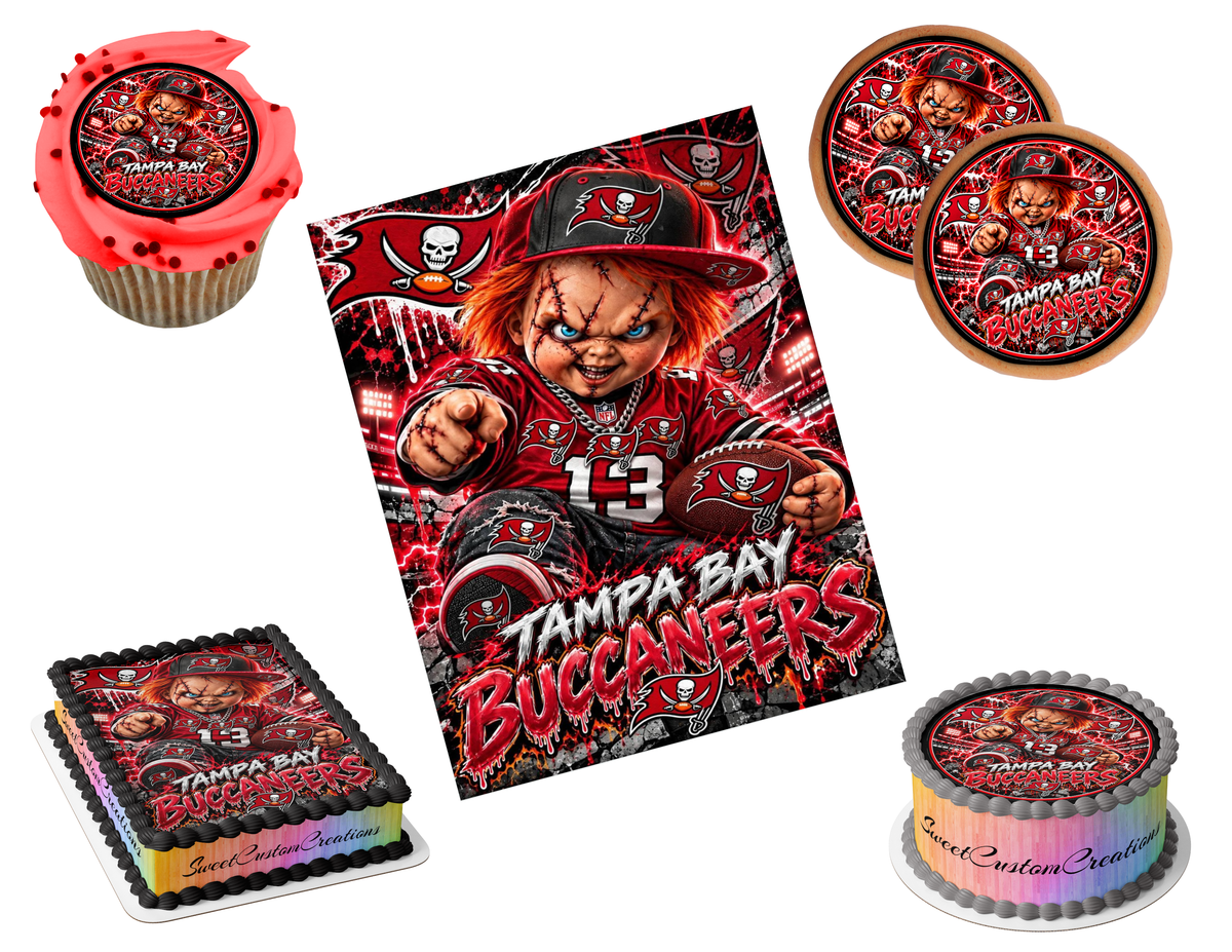 Tampa Bay Buccaneers Chucky Edible Image Frosting Sheet #76 (80+ sizes)