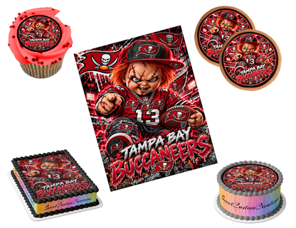 Tampa Bay Buccaneers Chucky Edible Image Frosting Sheet #76 (80+ sizes)