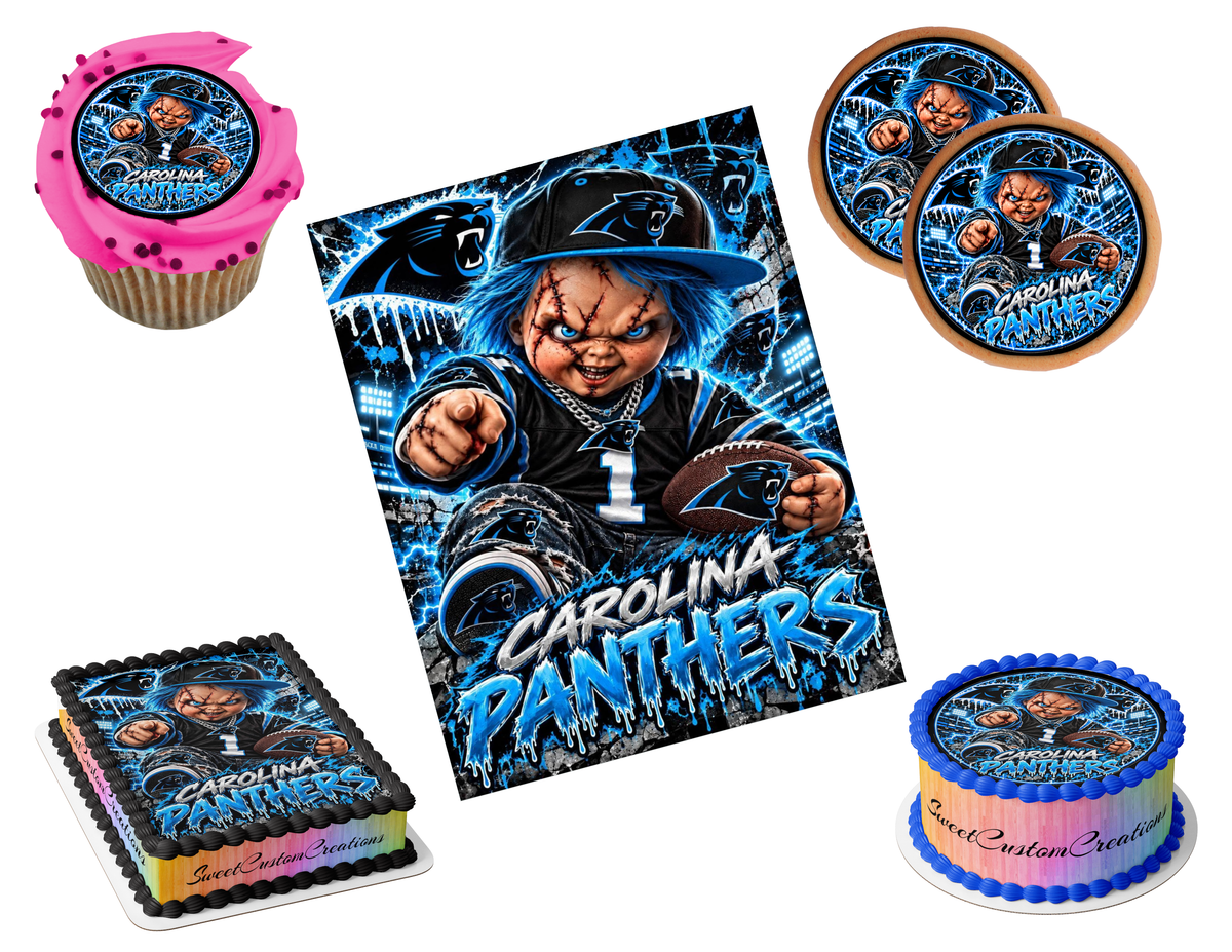 Carolina Panthers Chucky Edible Image Frosting Sheet #76 Topper (80+ sizes)