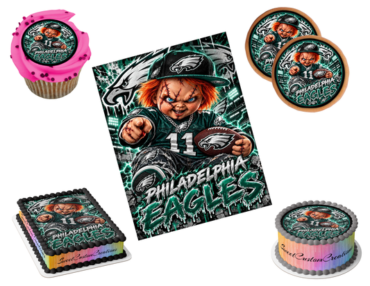 Philadelphia Eagles Chucky Edible Image Frosting Sheet #76 (80+ sizes)