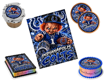 Indianapolis Colts Chucky Edible Image Frosting Sheet #76 (80+ sizes)