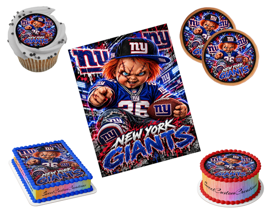 New York Giants Chucky Edible Image Frosting Sheet #76 (80+ sizes)
