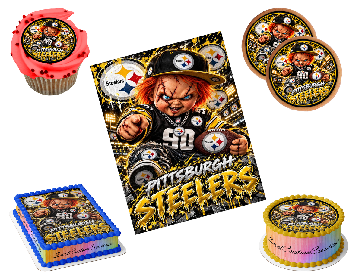 Pittsburgh Steelers Chucky Edible Image Frosting Sheet #76 (80+ sizes)
