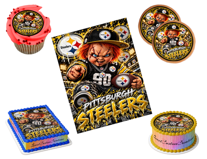 Pittsburgh Steelers Chucky Edible Image Frosting Sheet #76 (80+ sizes)