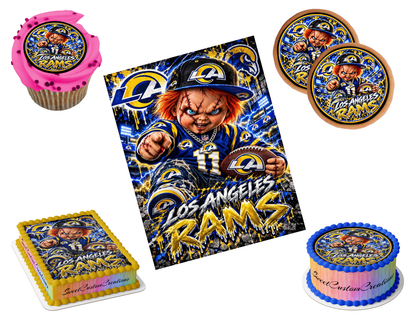 Los Angeles Rams Chucky Edible Image Frosting Sheet #77 (80+ sizes)
