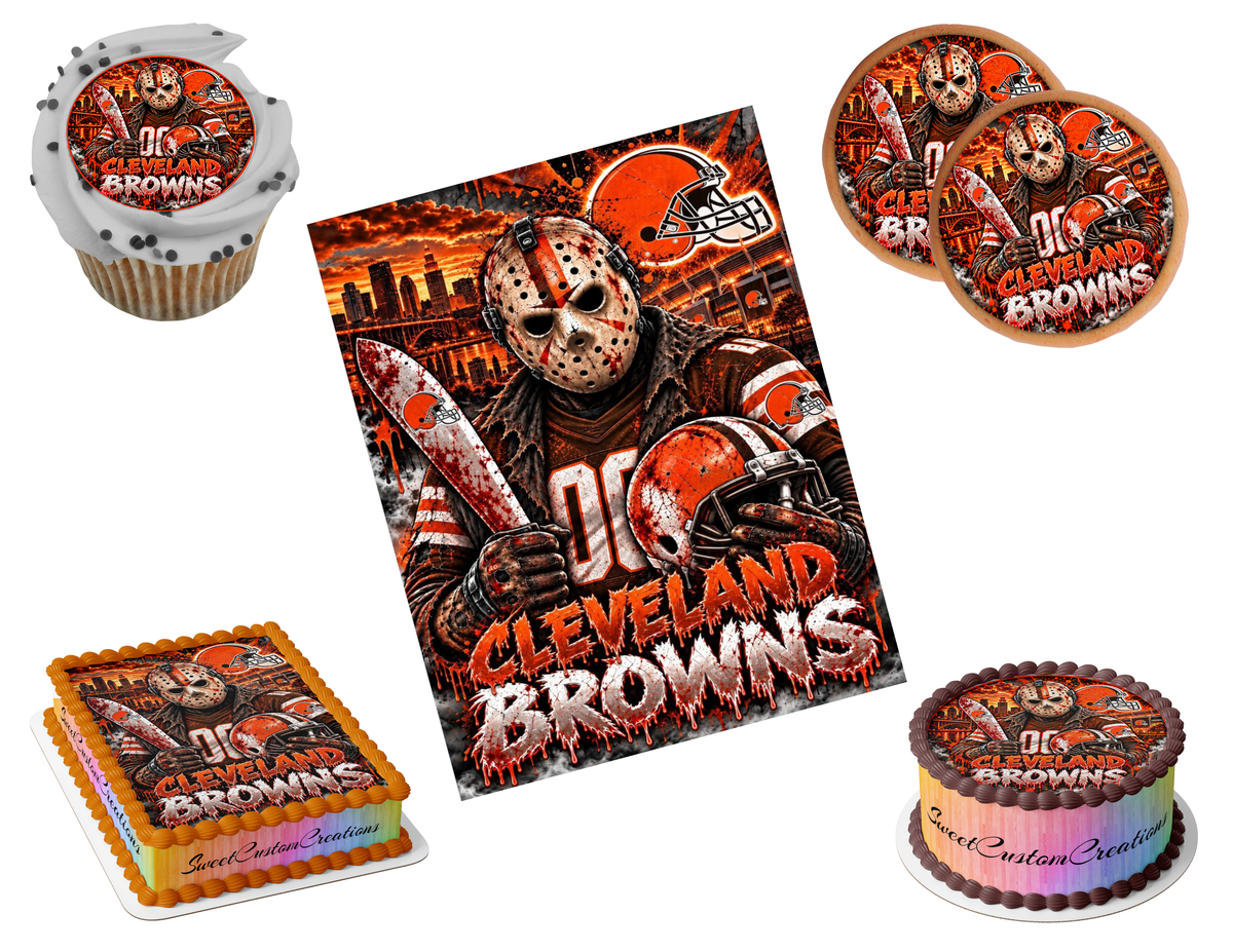Cleveland Browns Jason Edible Image Frosting Sheet #77 Topper (80+ sizes)