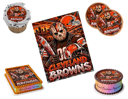 Cleveland Browns Jason Edible Image Frosting Sheet #77 Topper (80+ sizes)