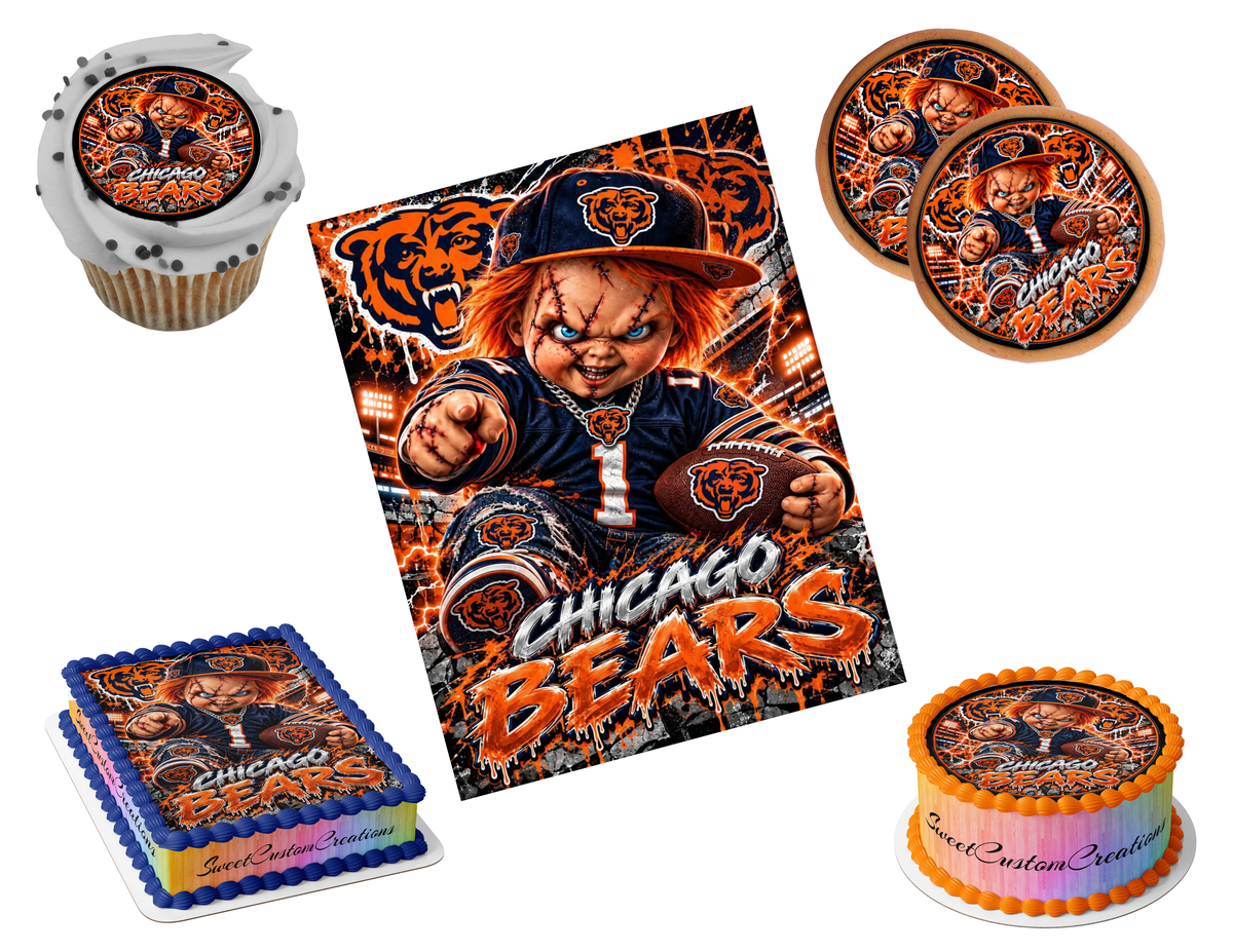 Chicago Bears Chucky Edible Image Frosting Sheet #78 Topper (80+ sizes)