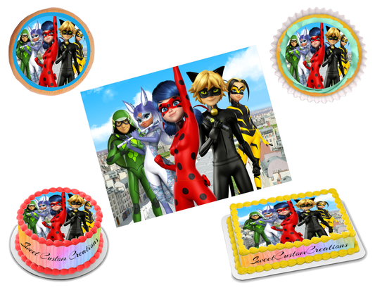 Miraculous Edible Image Frosting Sheet #7 (80+ sizes)