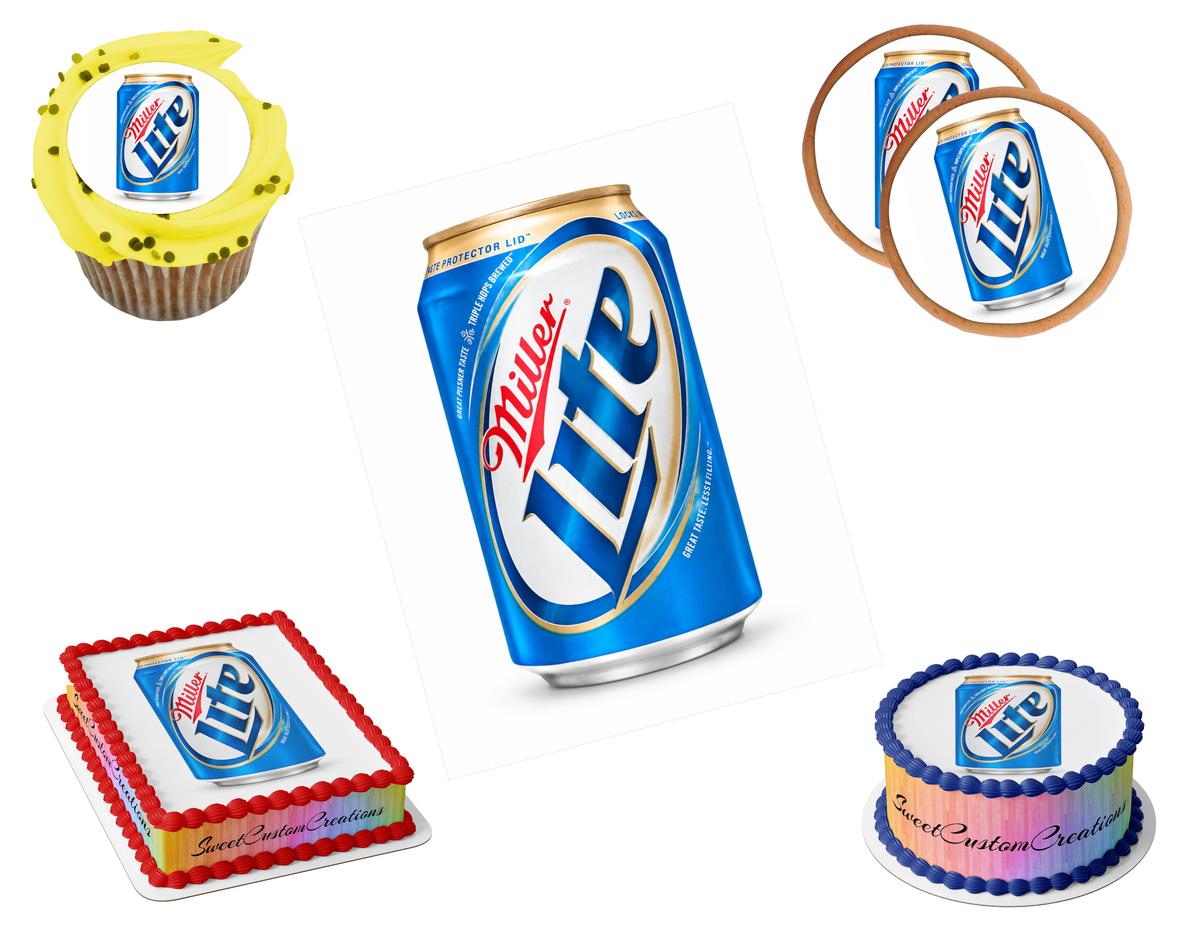 Miller Lite Edible Image Frosting Sheet #7 (80+ sizes)