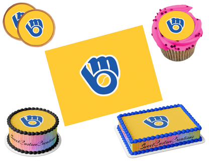 Milwaukee Brewers Edible Image Frosting Sheet #7Z (80+ sizes)