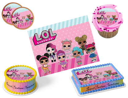 LOL Surprise Dolls Edible Image Frosting Sheet #8 (80+ sizes)