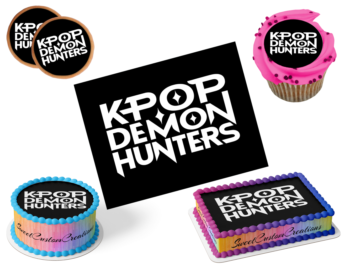 K-Pop Demon Hunters Edible Image Frosting Sheet #82 (80+ sizes)