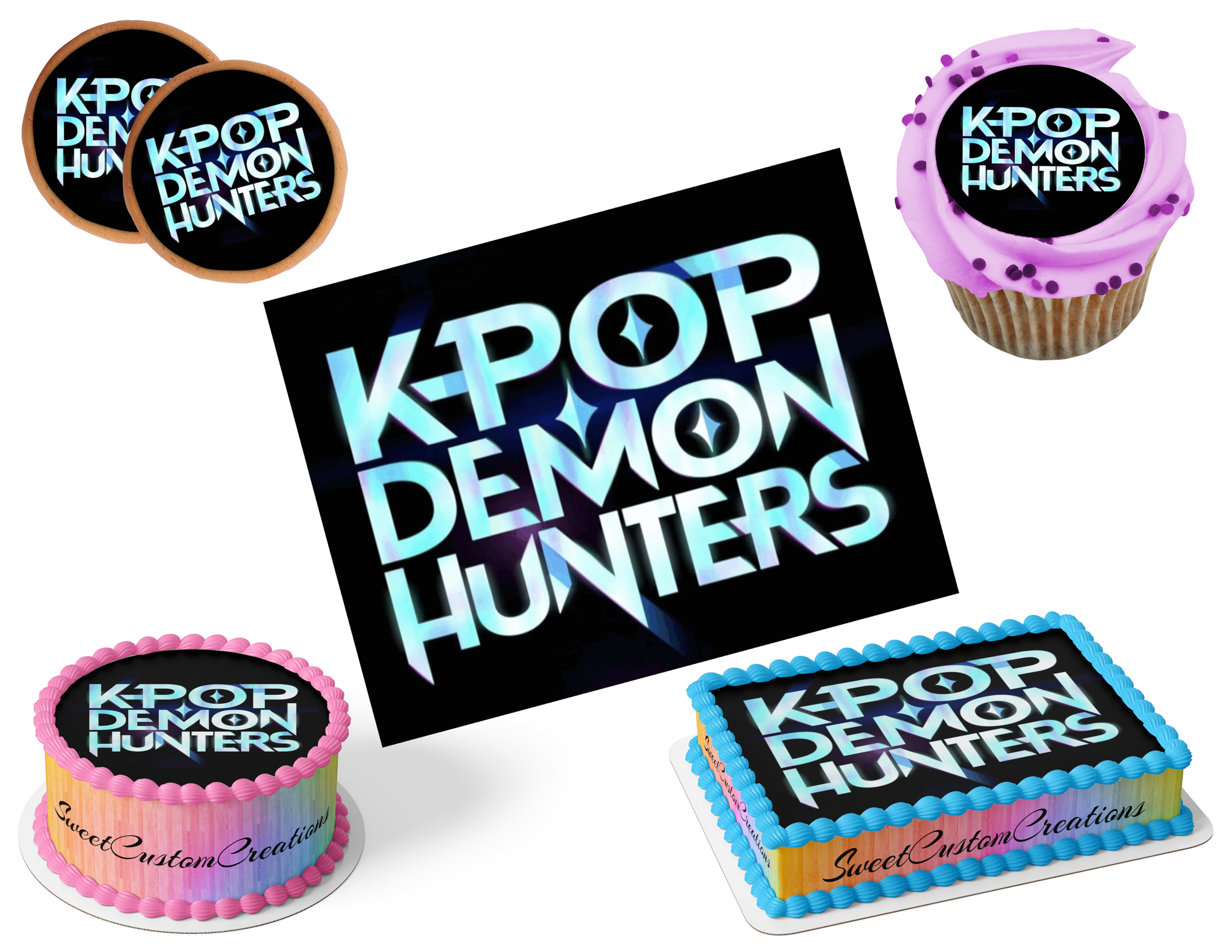 K-Pop Demon Hunters Edible Image Frosting Sheet #8 (80+ sizes)