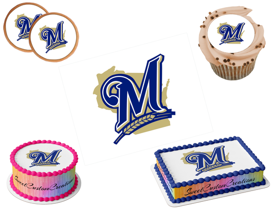 Milwaukee Brewers Edible Image Frosting Sheet #8 (80+ sizes)