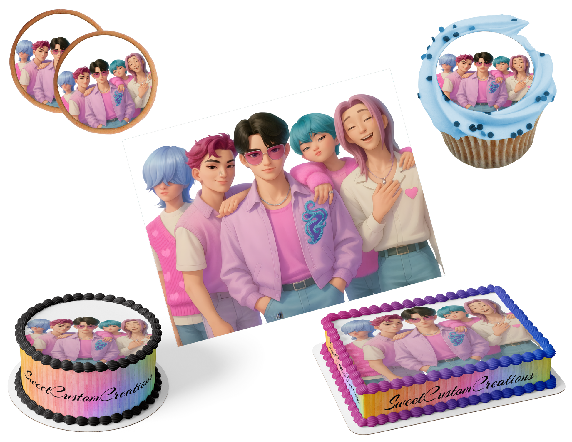 K-Pop Demon Hunters Edible Image Frosting Sheet #96 (80+ sizes)