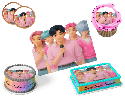 K-Pop Demon Hunters Edible Image Frosting Sheet #97 (80+ sizes)
