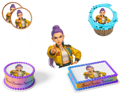 K-Pop Demon Hunters Edible Image Frosting Sheet #98 (80+ sizes)