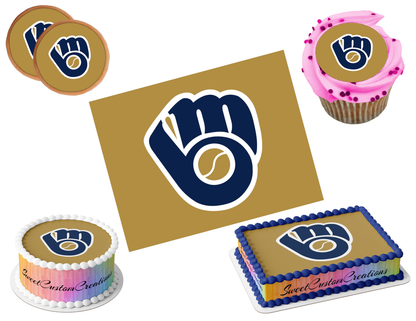 Milwaukee Brewers Edible Image Frosting Sheet #9 (80+ sizes)
