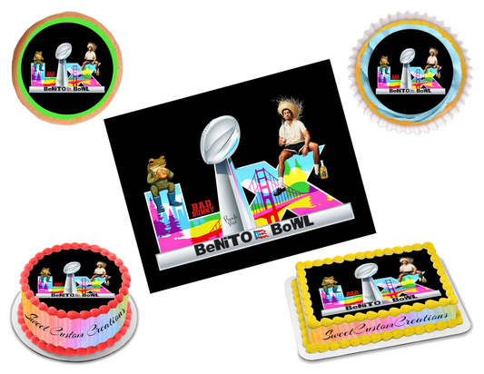 Benito Bowl LX 2026 Edible Image Frosting Sheet #9 (80+ sizes)