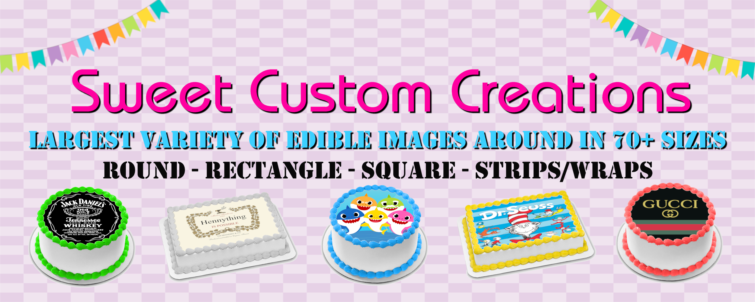 Create Your Own Custom Image Edible Cake Topper or Edible Cupcake Toppers -  Choose Your Size (8 Round)