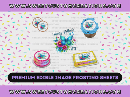 Mother's Day Edible Image Frosting Sheet #1 Topper (80+ sizes)