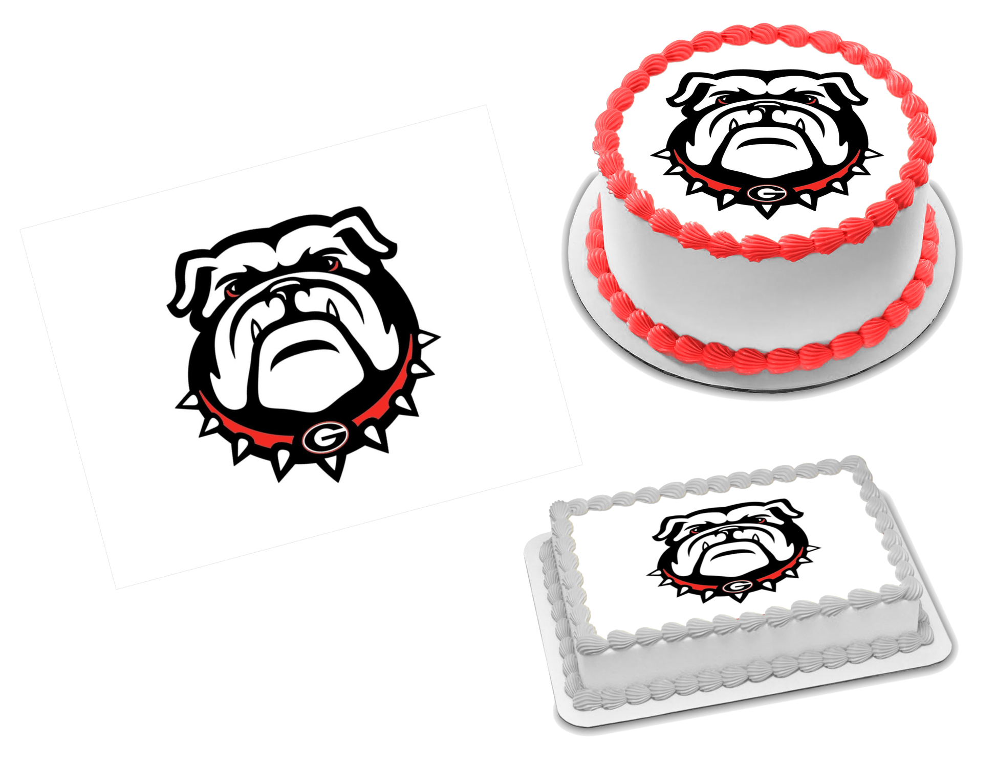 Georgia bulldogs cake clearance topper