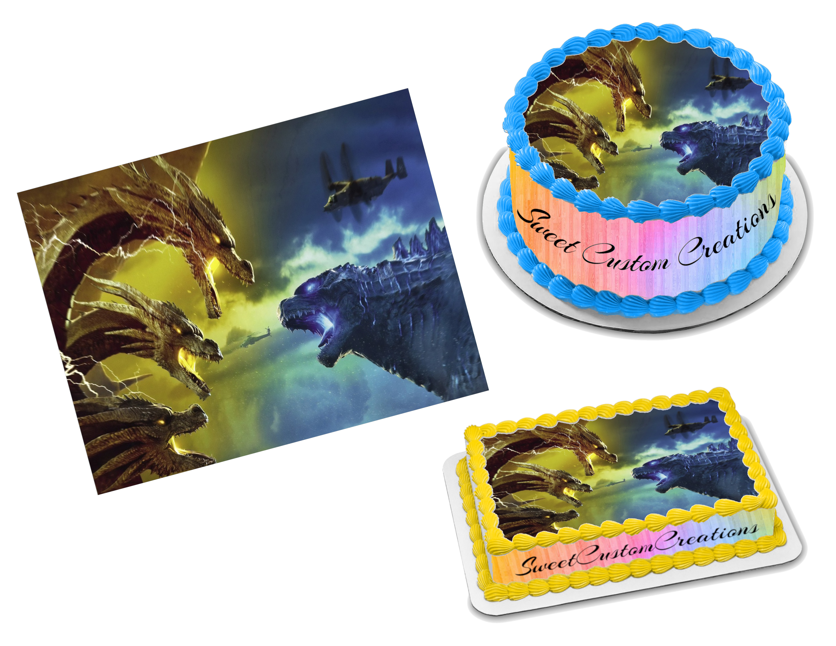 Godzilla King of the Monsters Edible Image Frosting Sheet #1 Topper (8 ...