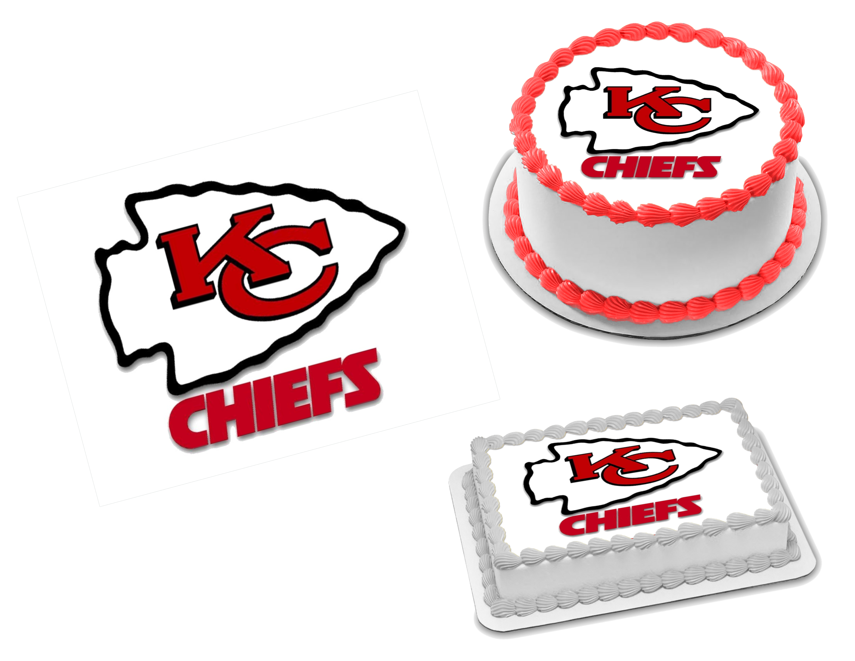 Kansas City Chiefs Edible Image Frosting Sheet #10 (70+ sizes