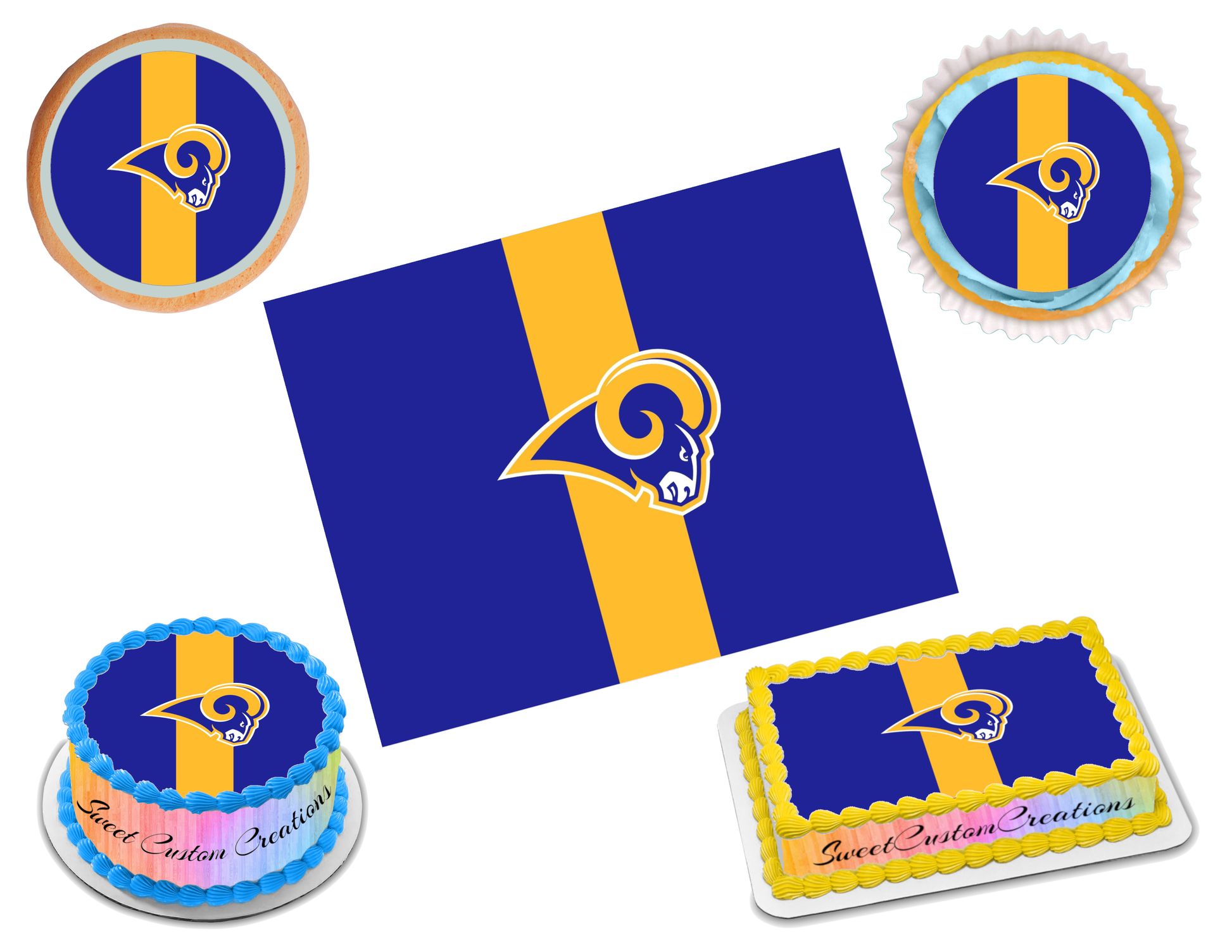 Los Angeles Rams Edible Image Frosting Sheet #12 (70+ sizes) – Sweet ...