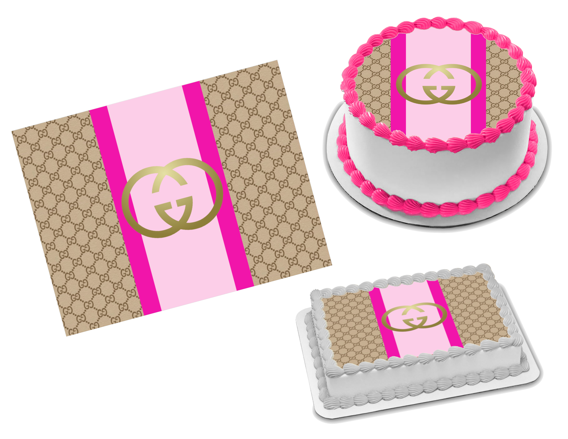 Gucci Edible Image Frosting Sheet #13 (70+ sizes) – Sweet Custom Creations
