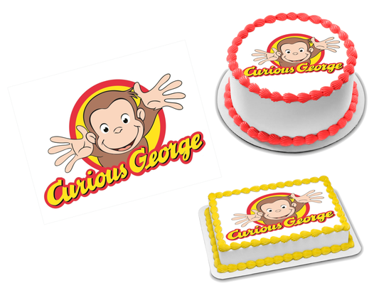Curious George Edible Image Frosting Sheet #14 Topper (70+ sizes)