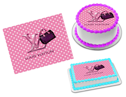 Louis Vuitton Pink Edible Image Frosting Sheet #14 (70+ sizes)