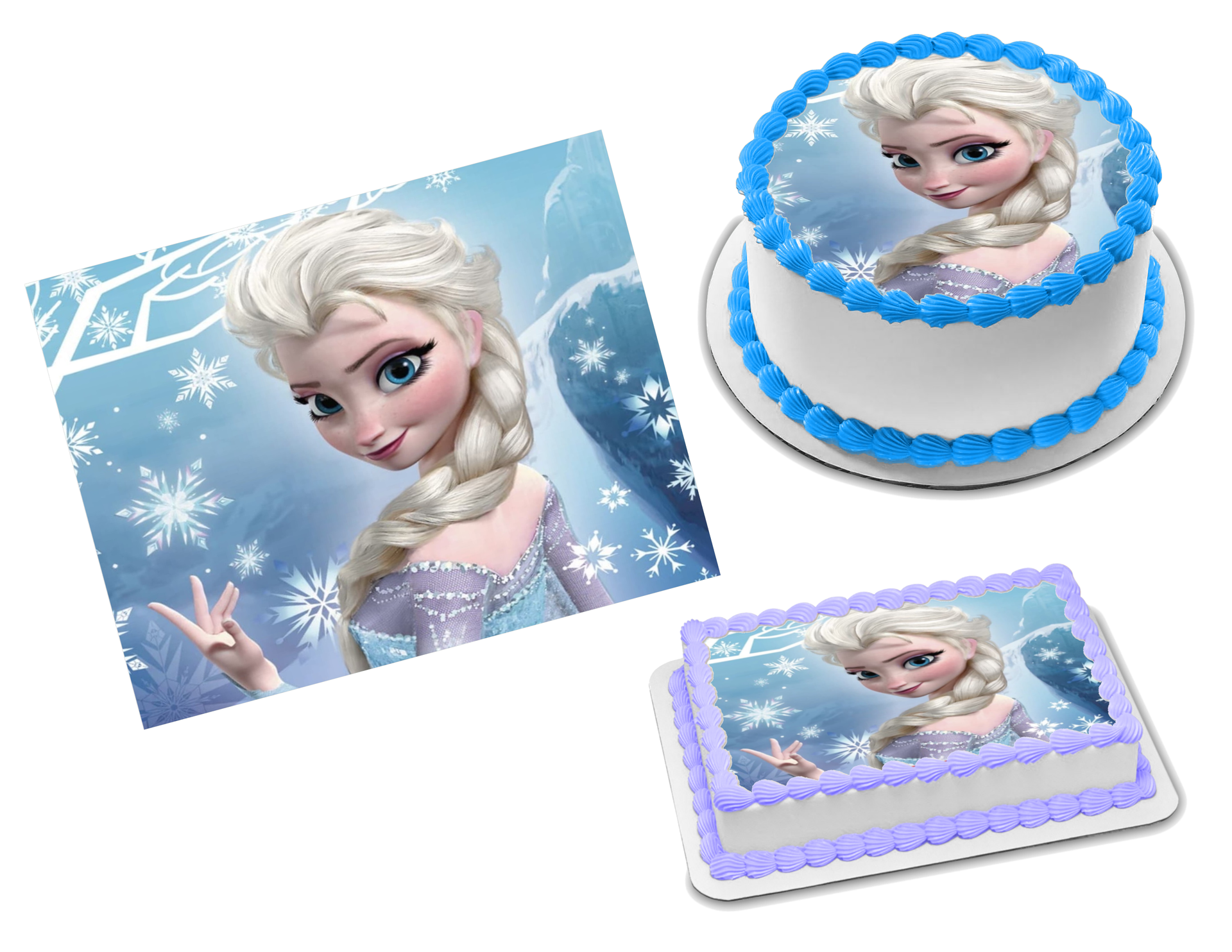 Hoja de glaseado con imagen comestible de Frozen Elsa #15