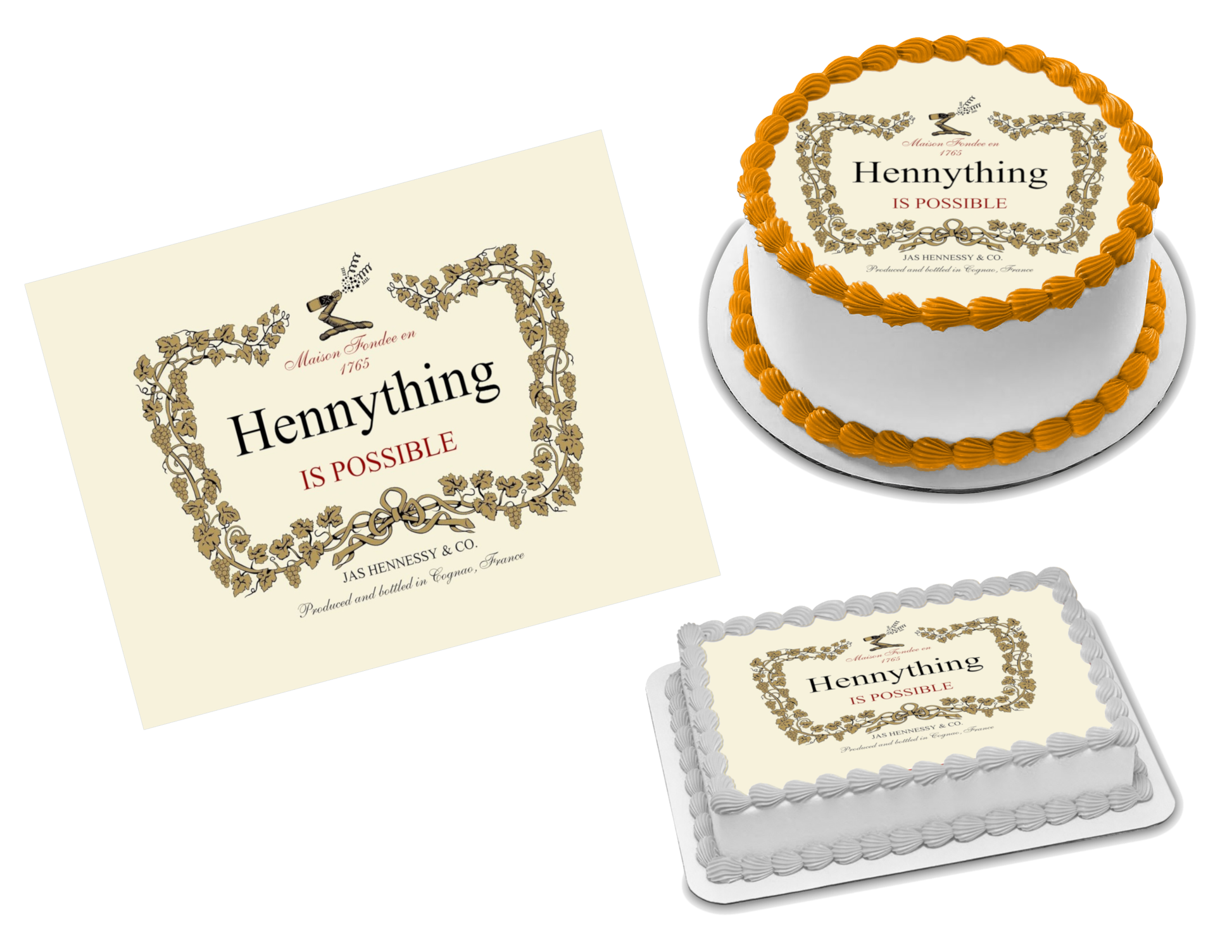 Hennessy Hennything is Possible Edible Image Frosting Sheet #16