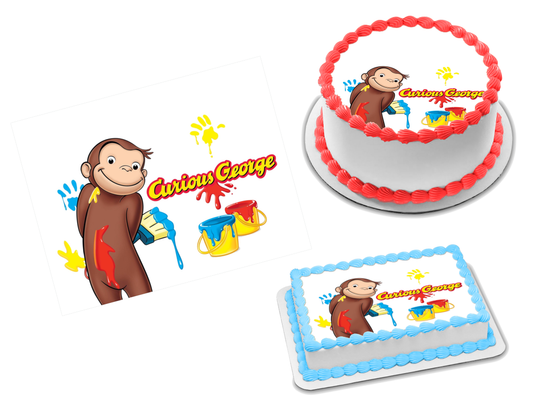 Curious George Edible Image Frosting Sheet #18 Topper (70+ sizes)