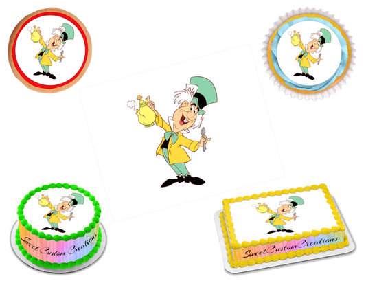 Mad Hatter Edible Image Frosting Sheet #1 (70+ sizes)