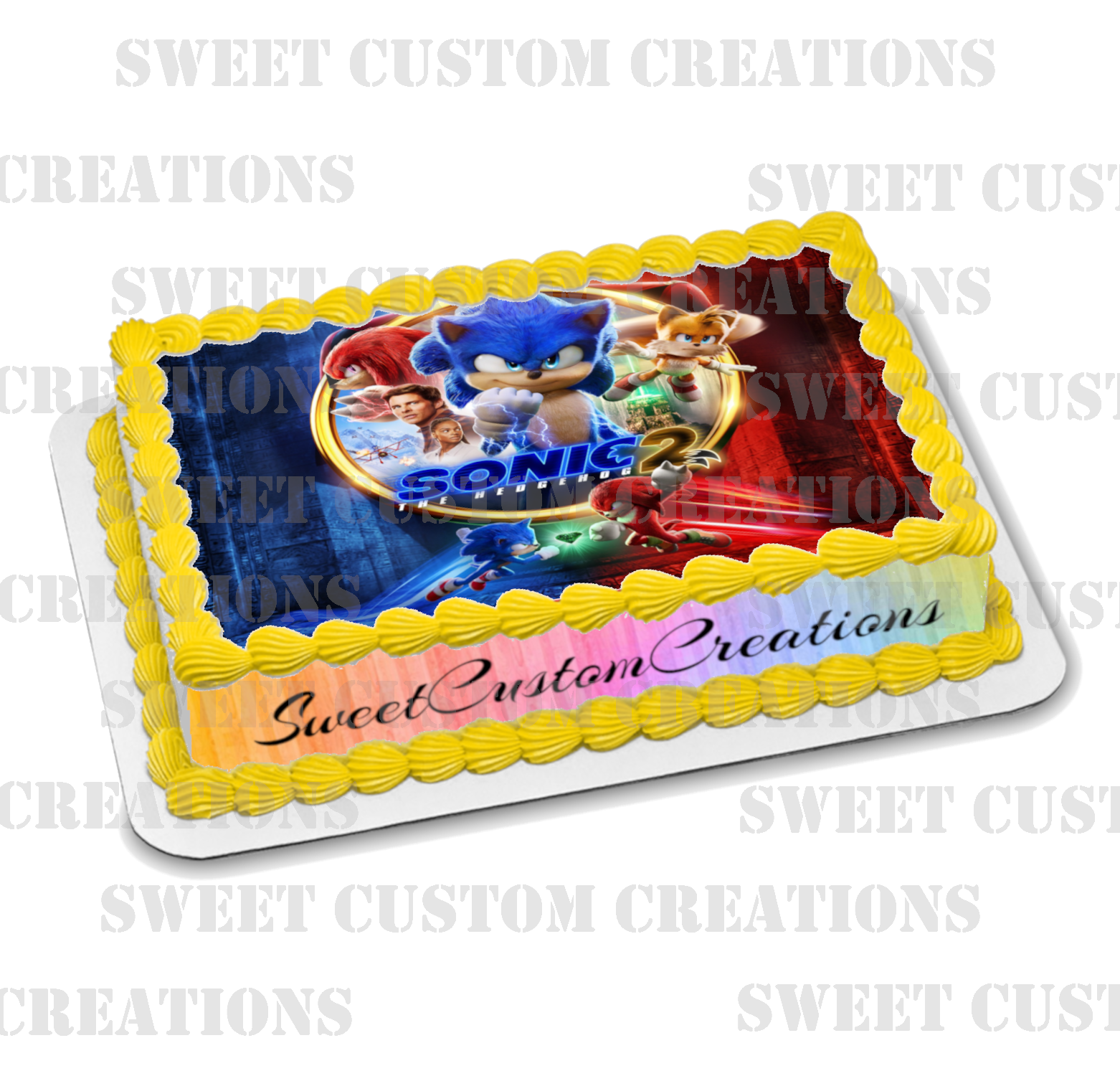 Sonic The Hedgehog Edible Image Cake Topper Personalized Frosting Icin -  PartyCreationz
