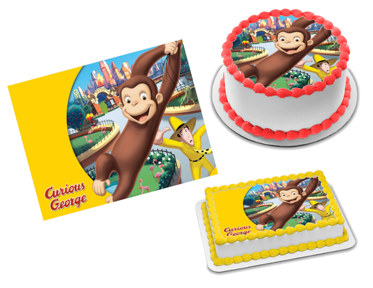 Curious George Edible Image Frosting Sheet #20 Topper (70+ sizes)