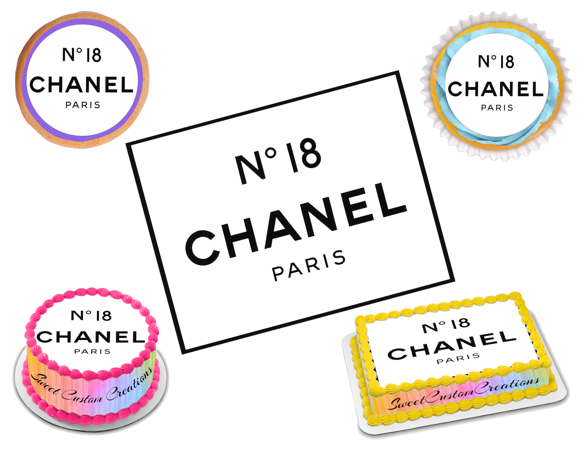 Chanel Edible Image Frosting Sheet #2 Topper (70+ sizes)
