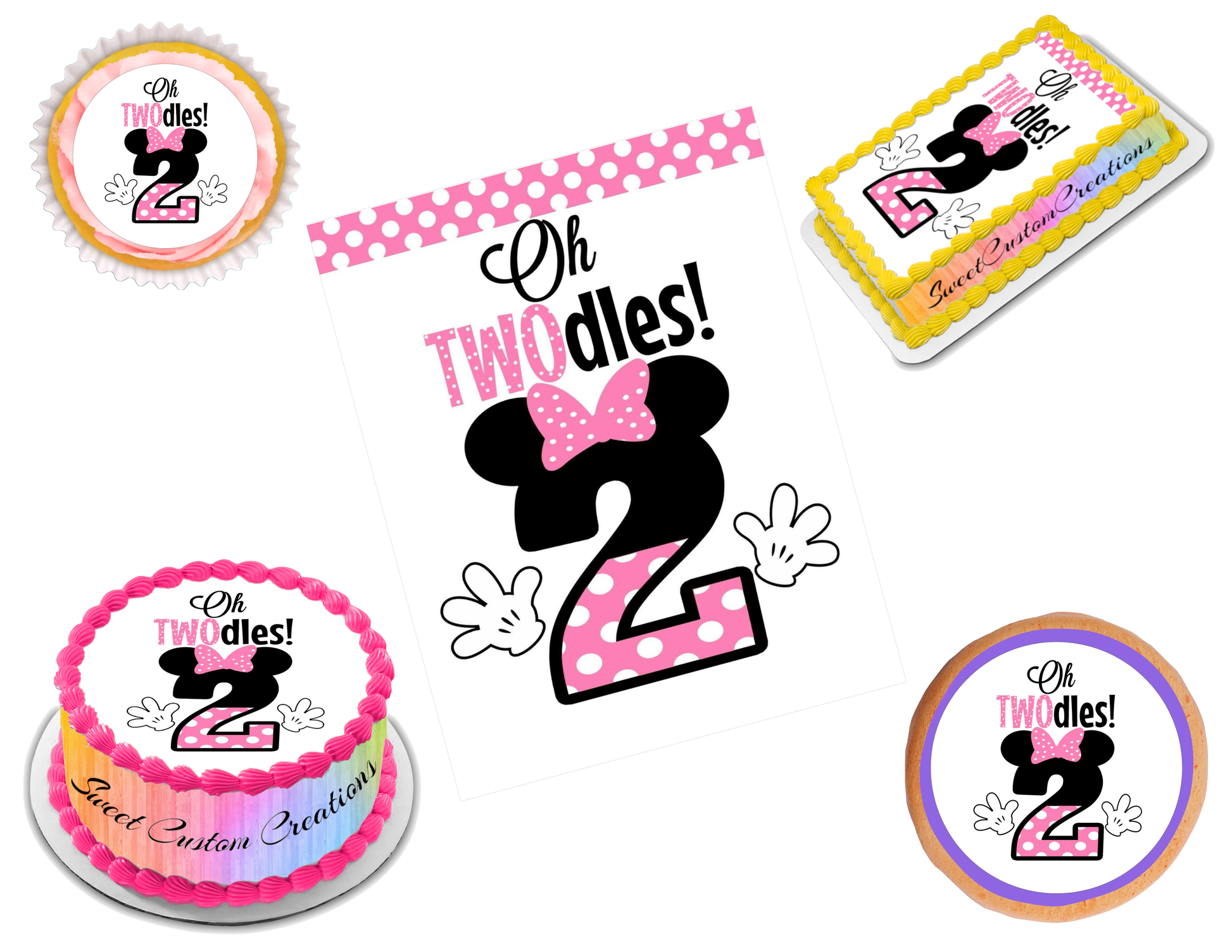 Oh Twodles Edible Image Frosting Sheet 2 (70+ sizes) Sweet Custom